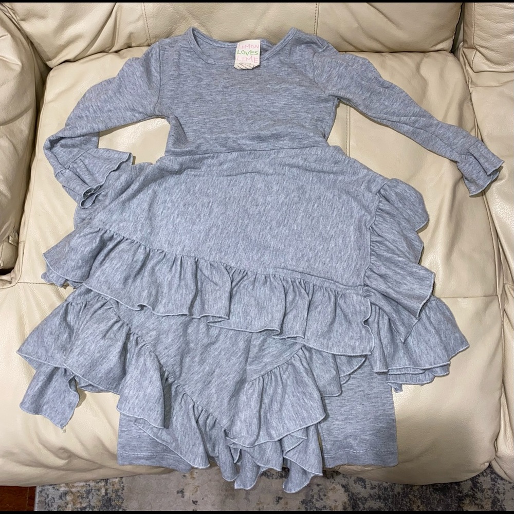 Boutique Long Sleeve Tiered Dress w/ Leggings